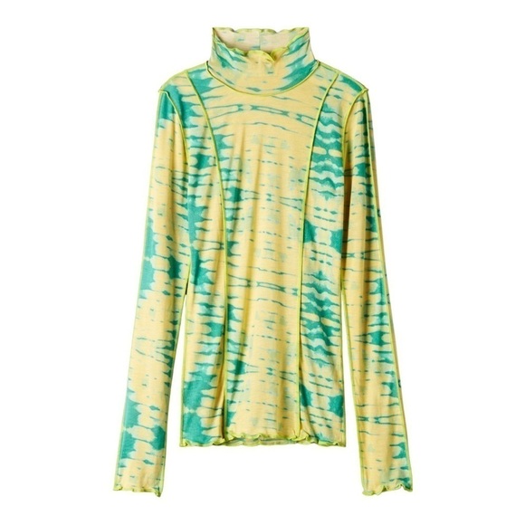 𝅺WILFRED Orbit Turtleneck Modal Long Sleeve Top Citron/Green Size XXS - Picture 4 of 10